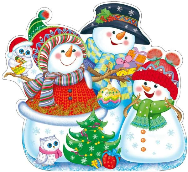 Врубной плакат Снеговик