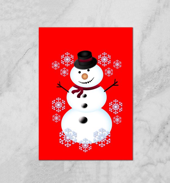 Снеговик плакат