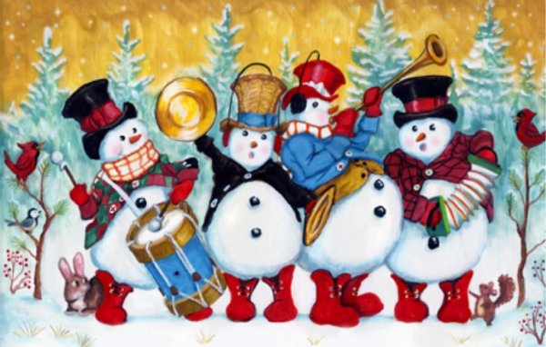 Снеговик на стенгазету к новому году