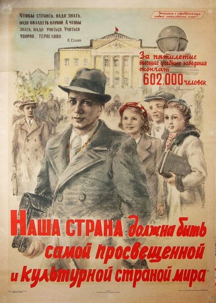 Советские образовательные плакаты