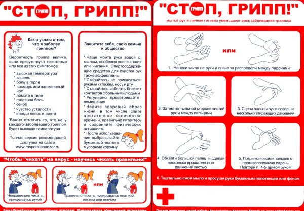 Памятка стоп грипп