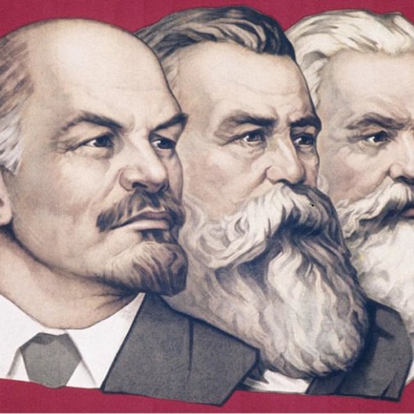 Плакат Карл Маркс Фридрих Энгельс и Ленин