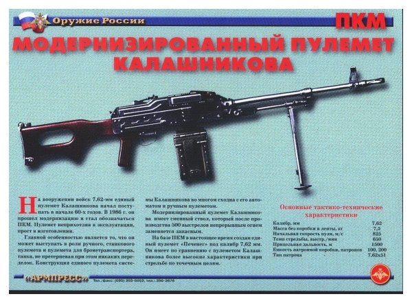 ТТХ стрелкового оружия вс РФ