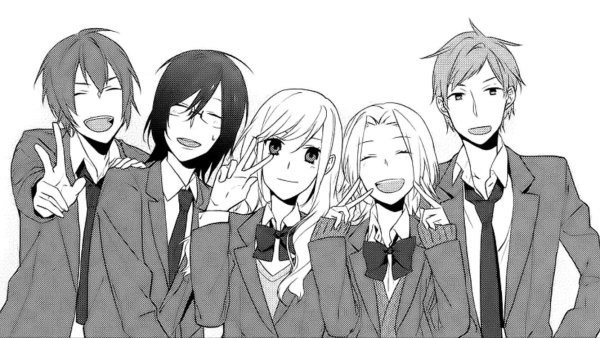 Хоримия Миямура черно белый