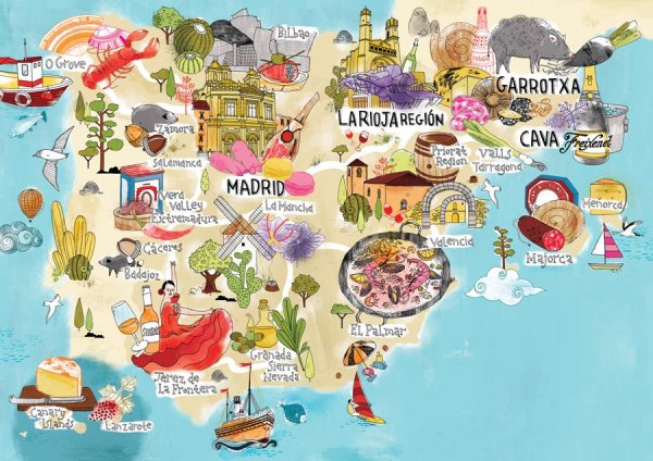 Карта Европы для дошкольников