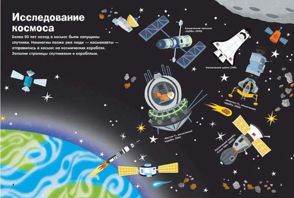 Плакат исследования космоса