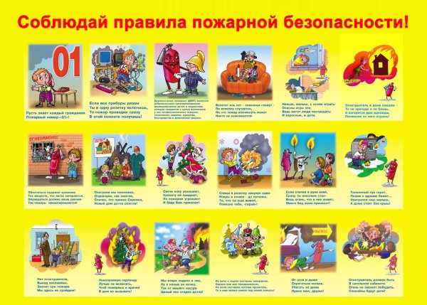 Десять правил противопожарной безопасности