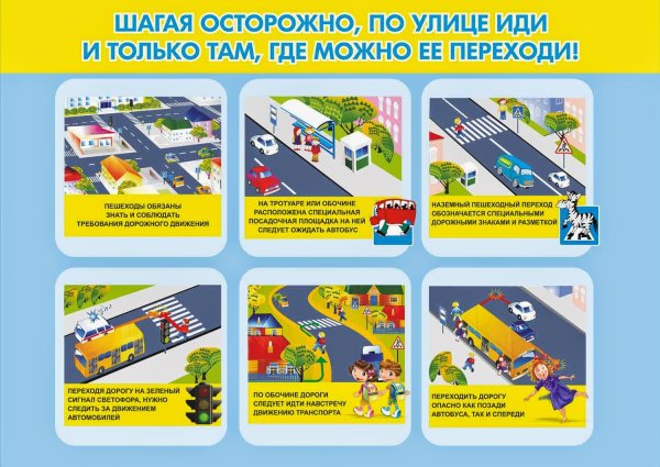 Плакат правила дорожного движения