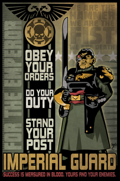 Гвардия вархаммер 40000 плакат