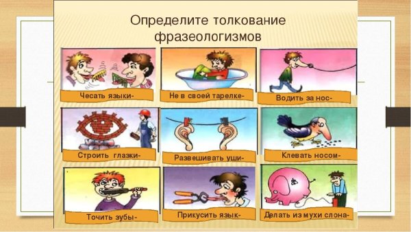 Фразеологизмы рисунки