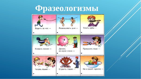 Фразеологизмы 6 класс