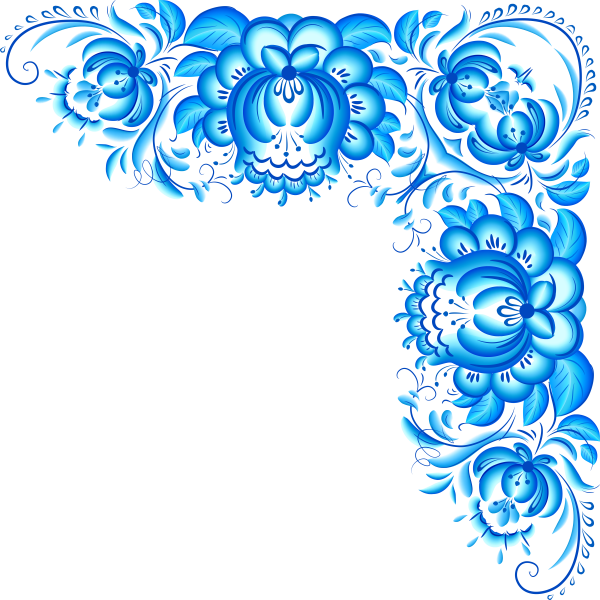 Надпись в стиле Гжель