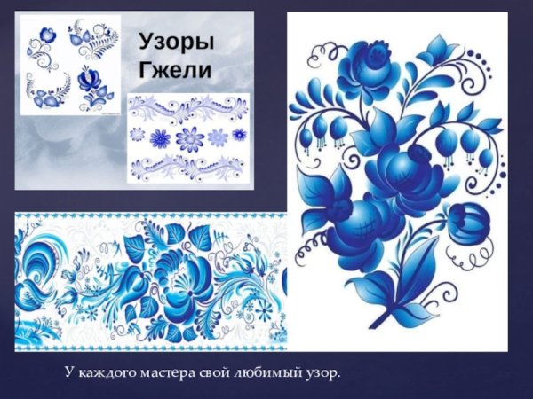 Рамка в стиле Гжель