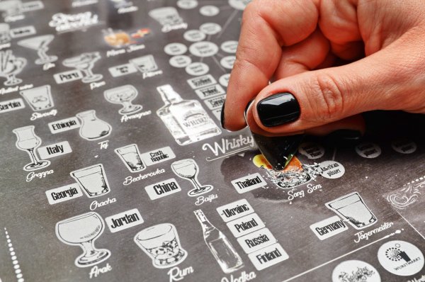 Скретч-Постер 100 напитков