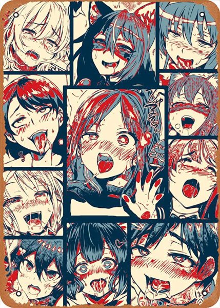 Много маленьких плакатов с хентаем