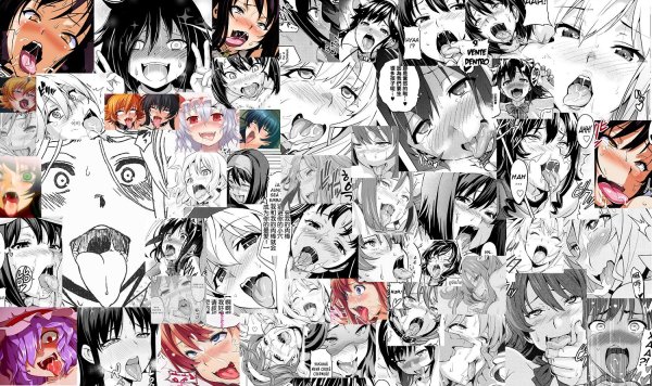 Аниме ахегао коллаж