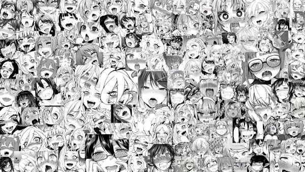 Ахегао много лиц