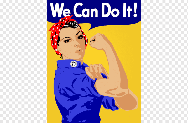 Женщина с плакатом