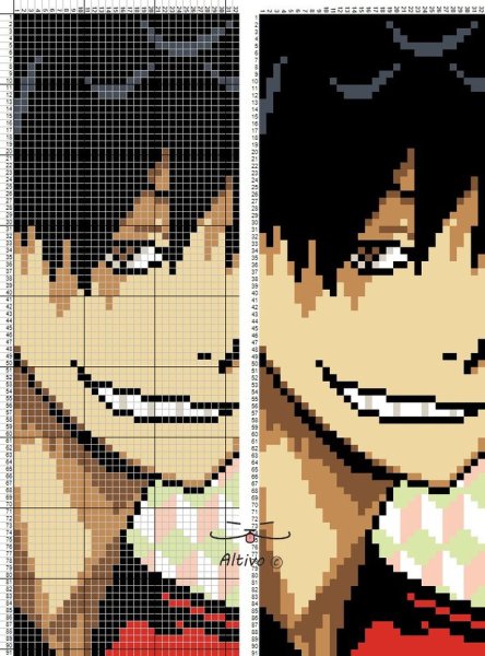 Вышивка крестом аниме