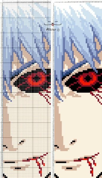 Вышивка крестом аниме