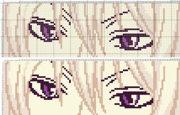 Аниме вышивать крестиком