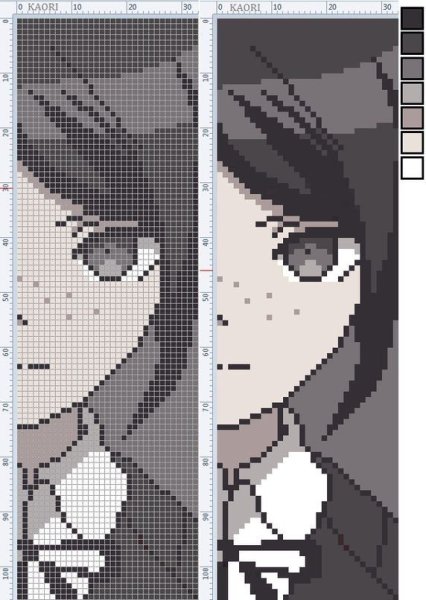 Вышивка крестом аниме Томоэ