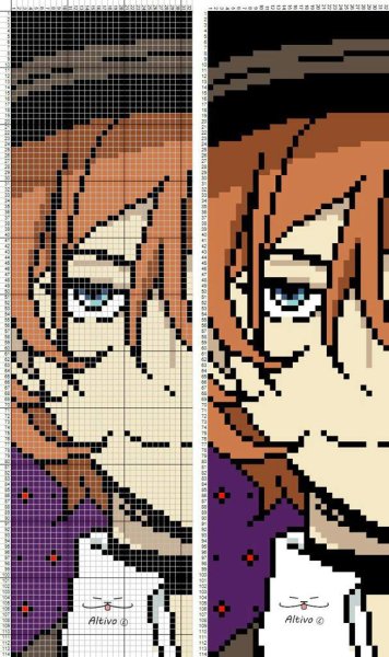 Аниме вышивка крестиком баскетбол Куроко схемы