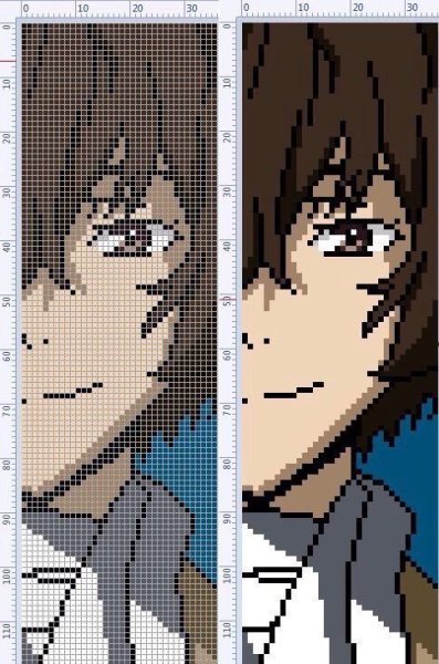 Дадзай Осаму Вышивание крестиком