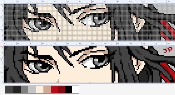 Вышивка крестом аниме персонажей