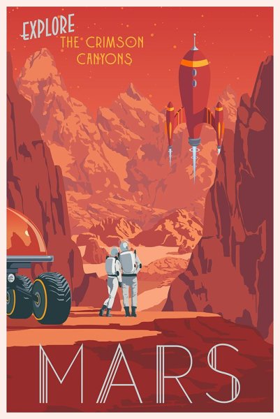 Винтажные постеры космос