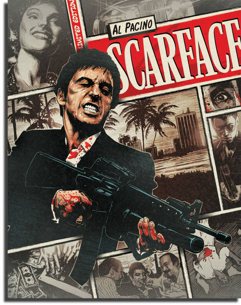 Лицо со шрамом 1983 Постер