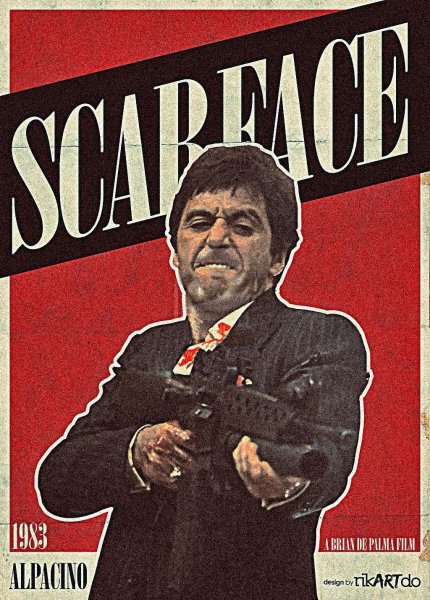 Постеры лицо со шрамом - Scarface (1983)
