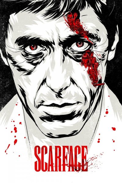 Лицо со шрамом 1983 Постер