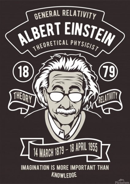 Показать плакат с Энштейном