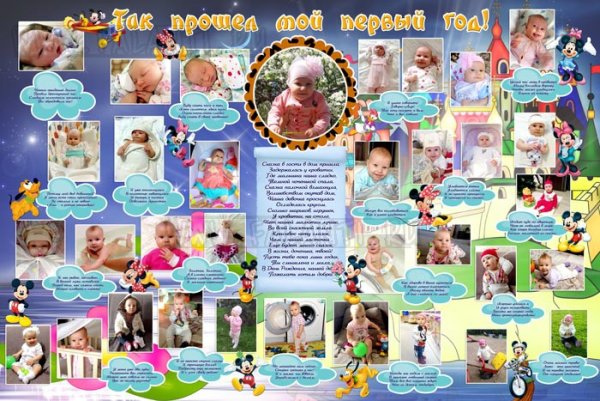 Плакат год ребенку на годик мальчику