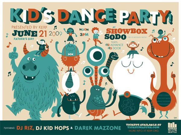 Ретро вечеринка плакат