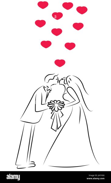 Плакат на свадьбу с поцелуями