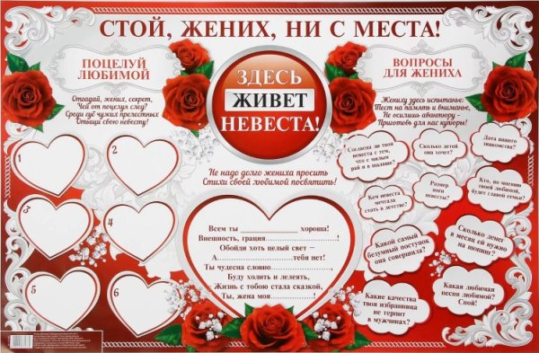 Плакат с губами на выкуп невесты