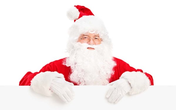 Дед Мороз выглядывает