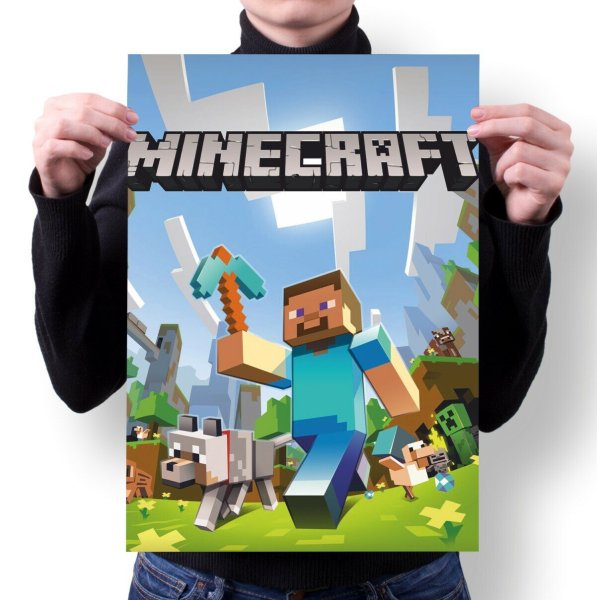 Плакат в виде МАЙНКРАФТА