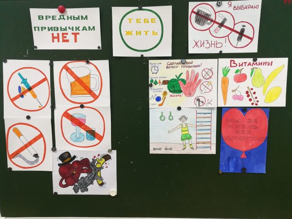 Плакат против курения и алкоголя