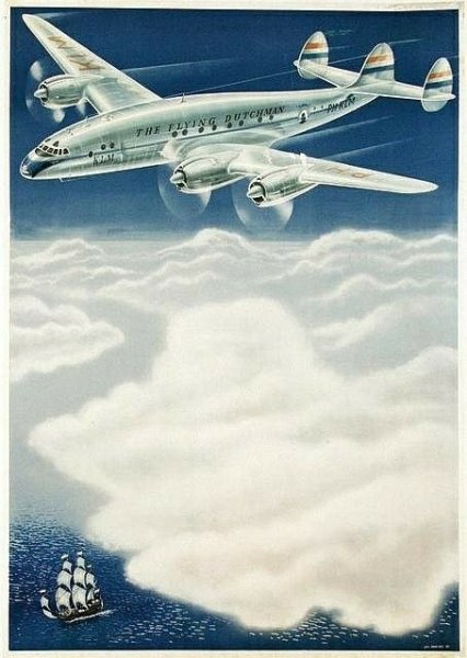 Плакат самолет старый