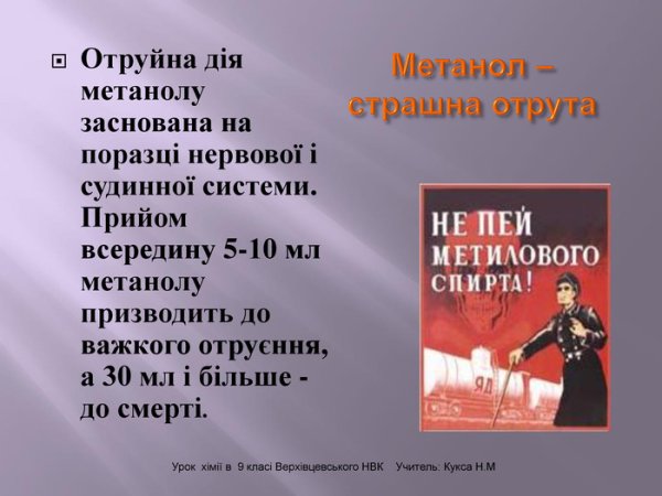 Метанол метиловый спирт