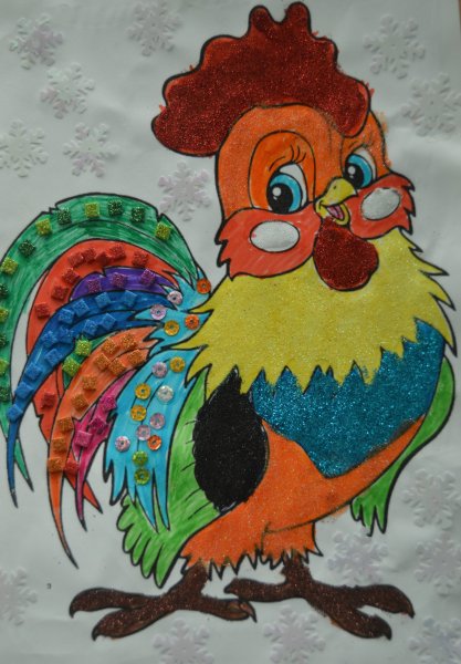 Петушок Халфмун черный дракон