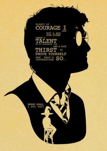 Постеры Гарри Поттер черно белые