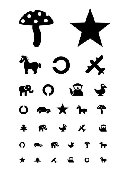 Таблица Ситцева зрение