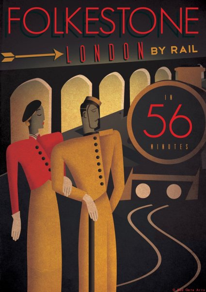 Плакаты в стиле арт деко