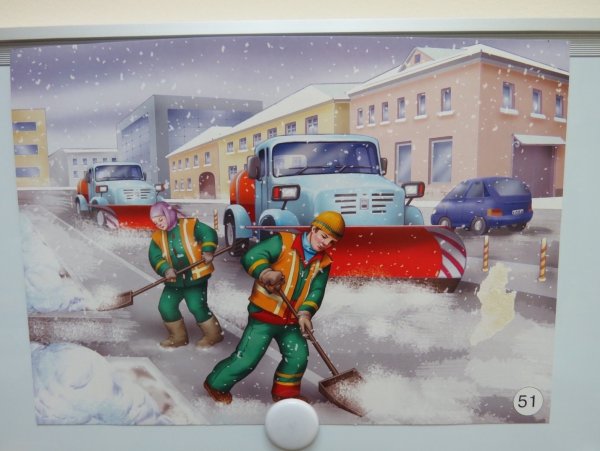 Картина для рассказывания снегоуборочная машина