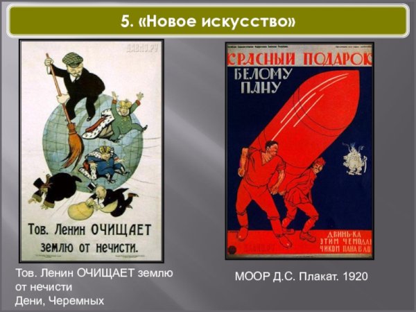 Плакат Ленин очищает землю