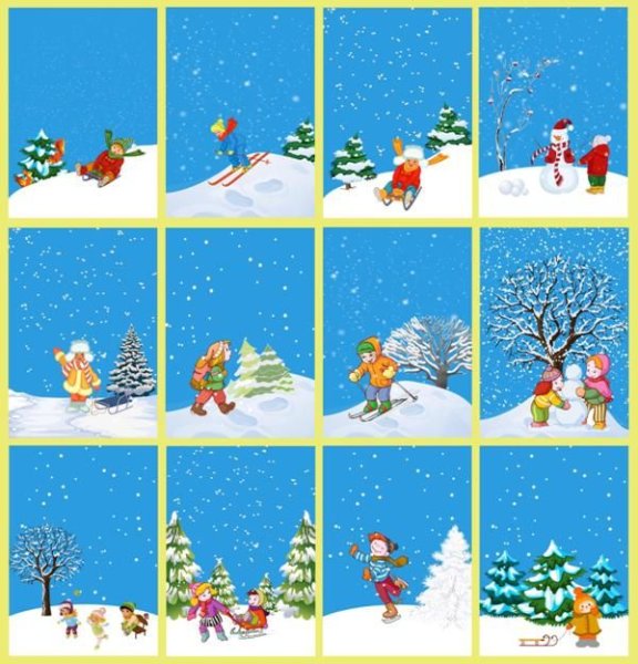 Зима для детей в детском саду для оформления